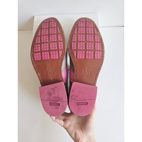 Cole Haan Colton Pink Taupe Brown Wingtip Brogue Oxford Mens Dress Shoes 11.5 - Picture 13 of 13